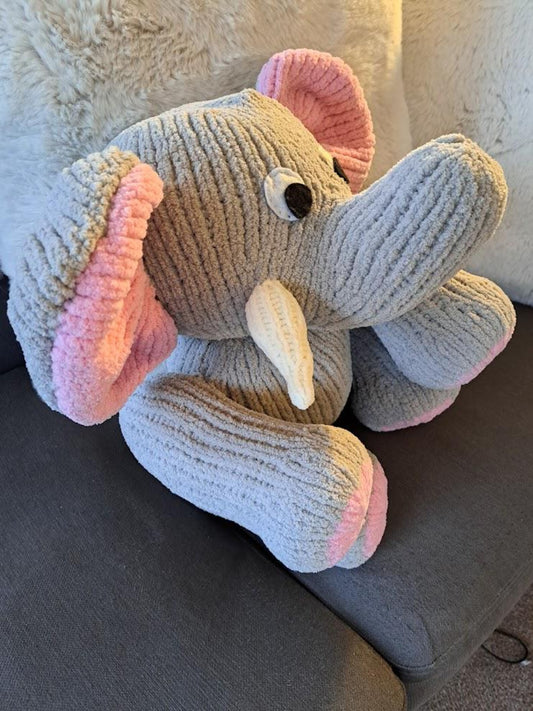 Handcrafted Cuddly Elephant 14 inches