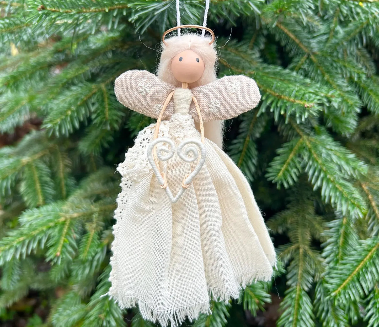 Rustic Christmas Angel 6.3 inches