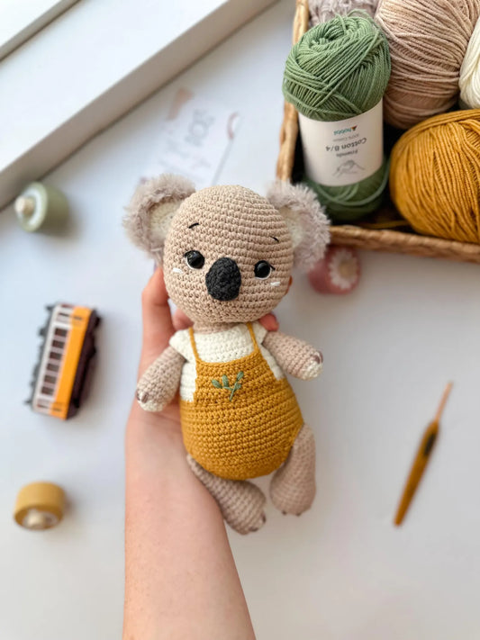 Crochet Koala in Overalls