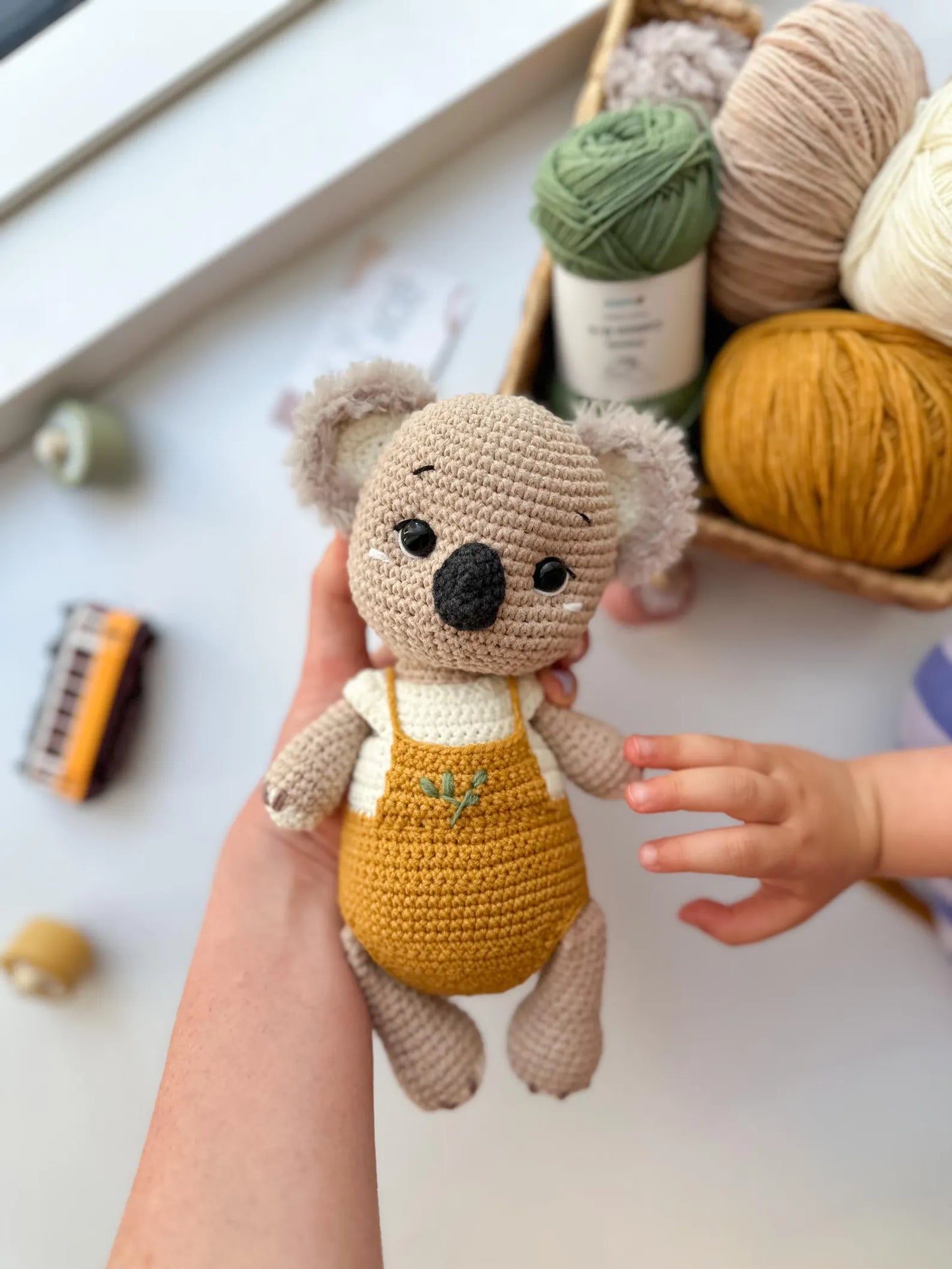 Crochet Koala in Overalls