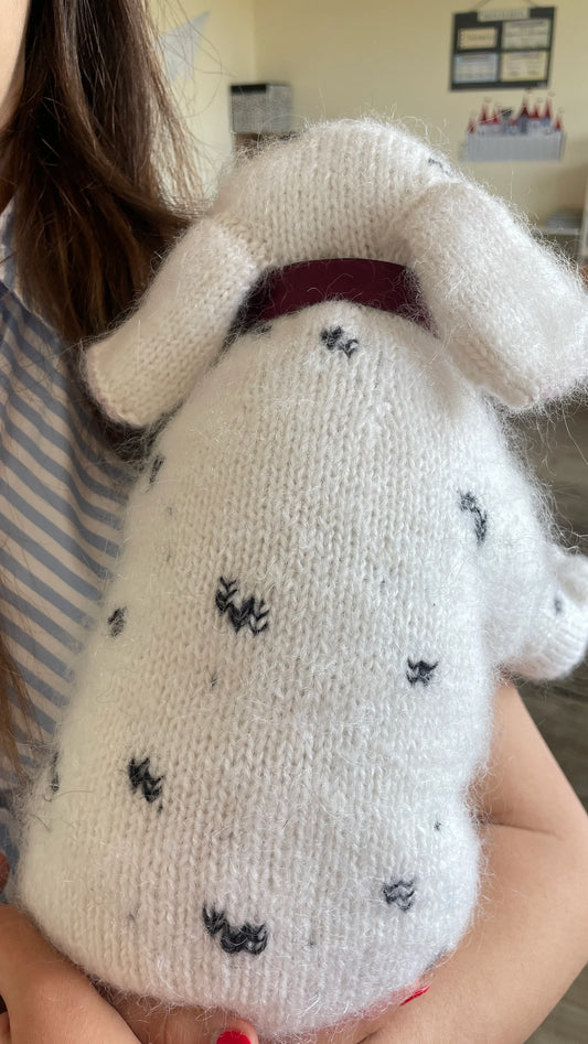 Knitted Dalmatian Puppy Plush