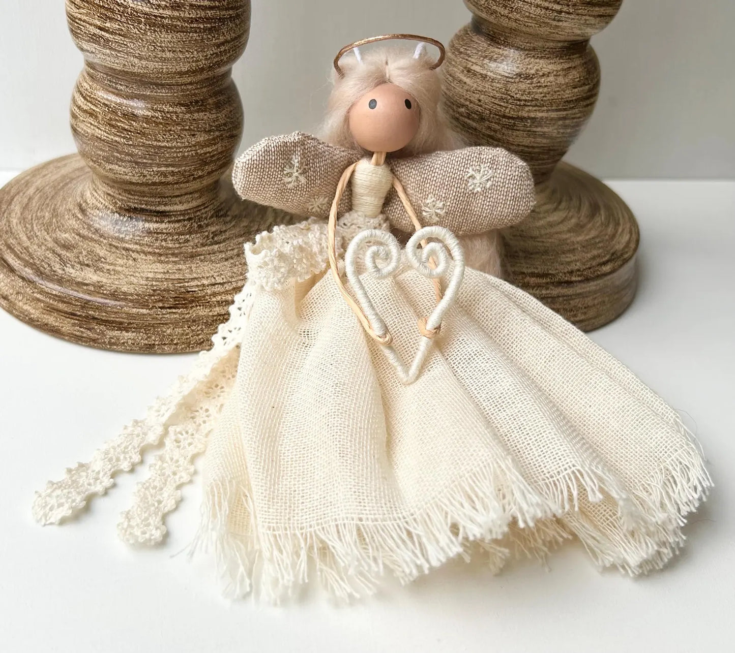 Rustic Christmas Angel 6.3 inches