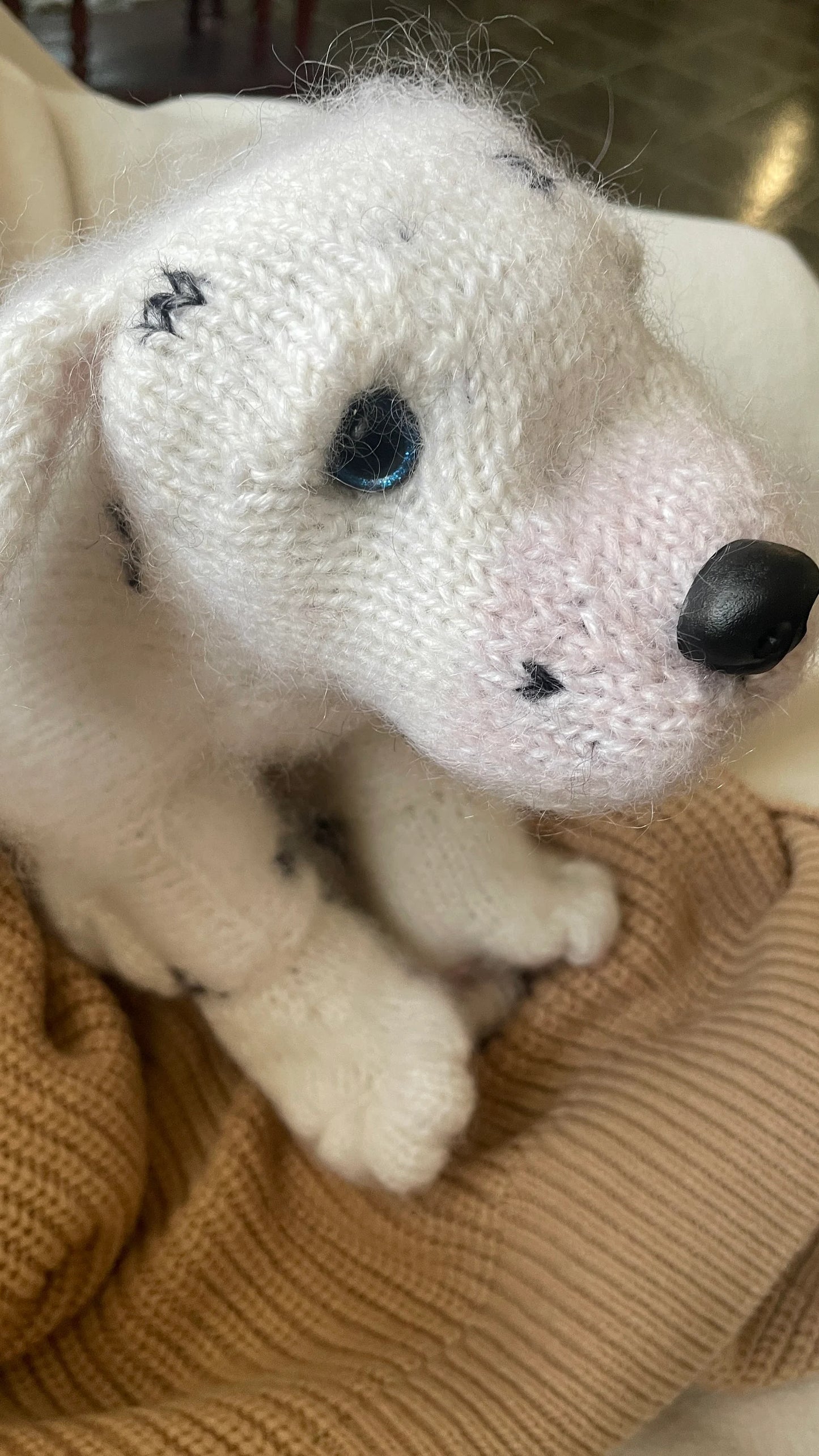 Knitted Dalmatian Puppy Plush