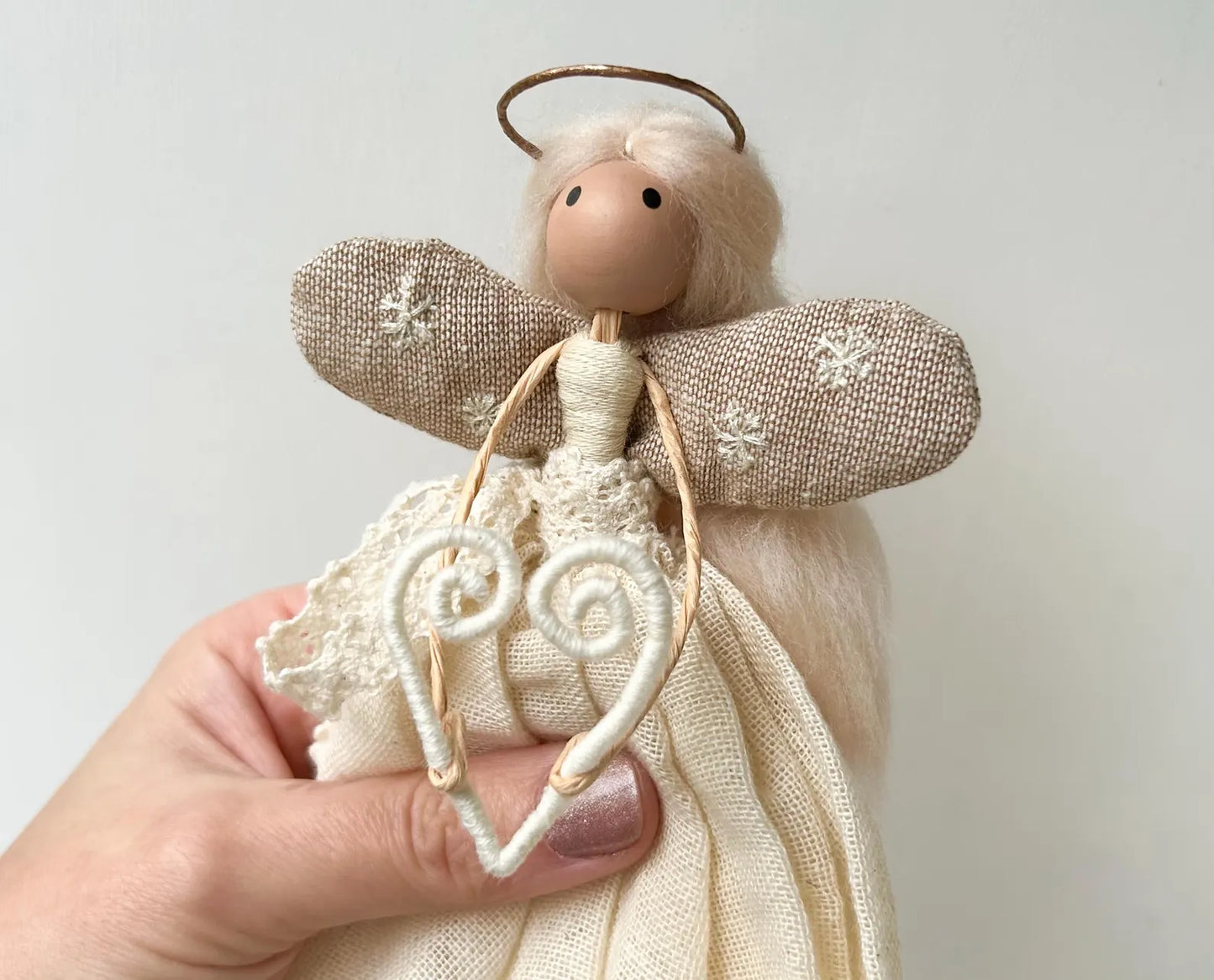Rustic Christmas Angel 6.3 inches