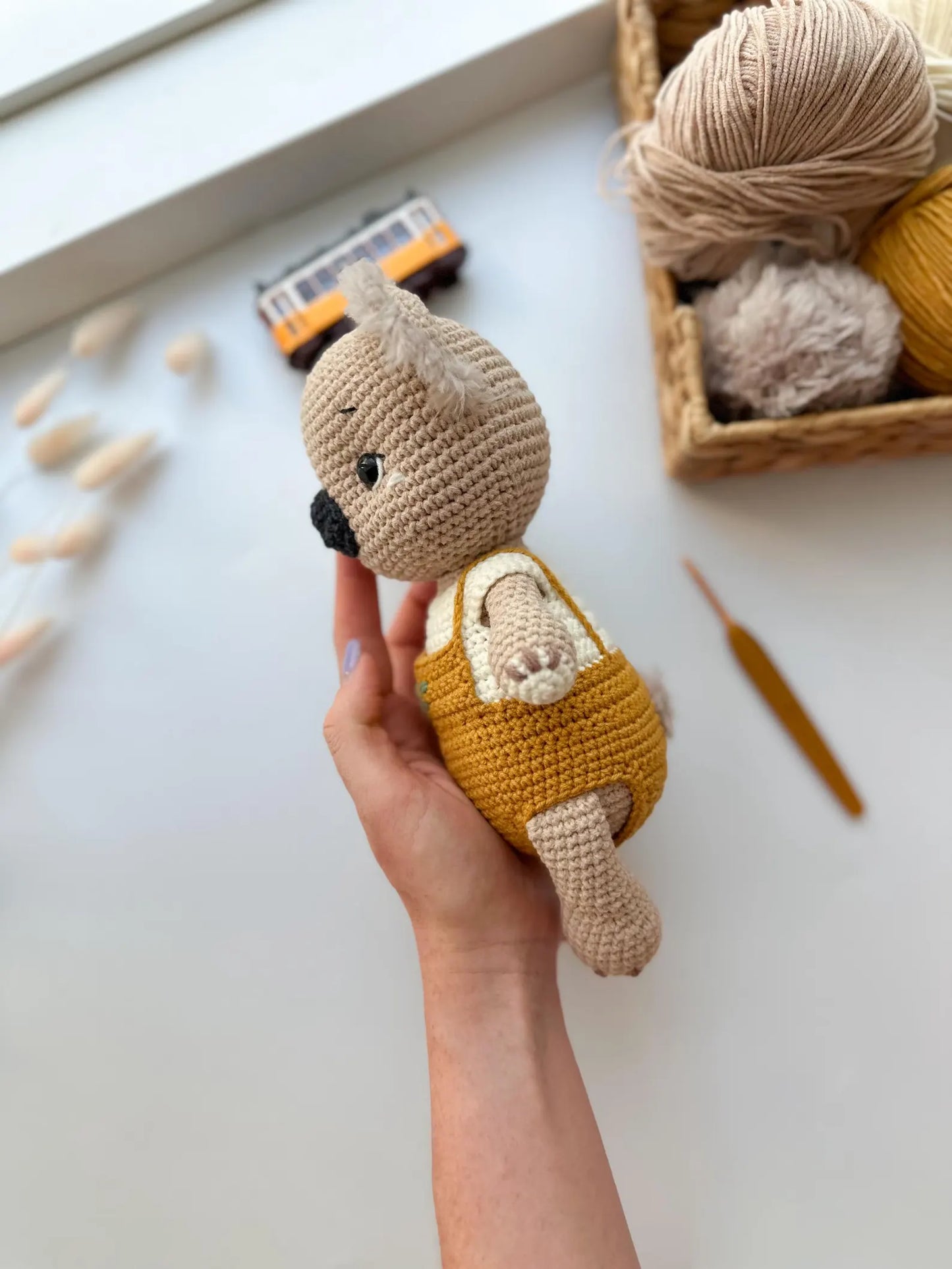 Crochet Koala in Overalls