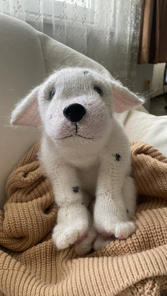 Knitted Dalmatian Puppy Plush