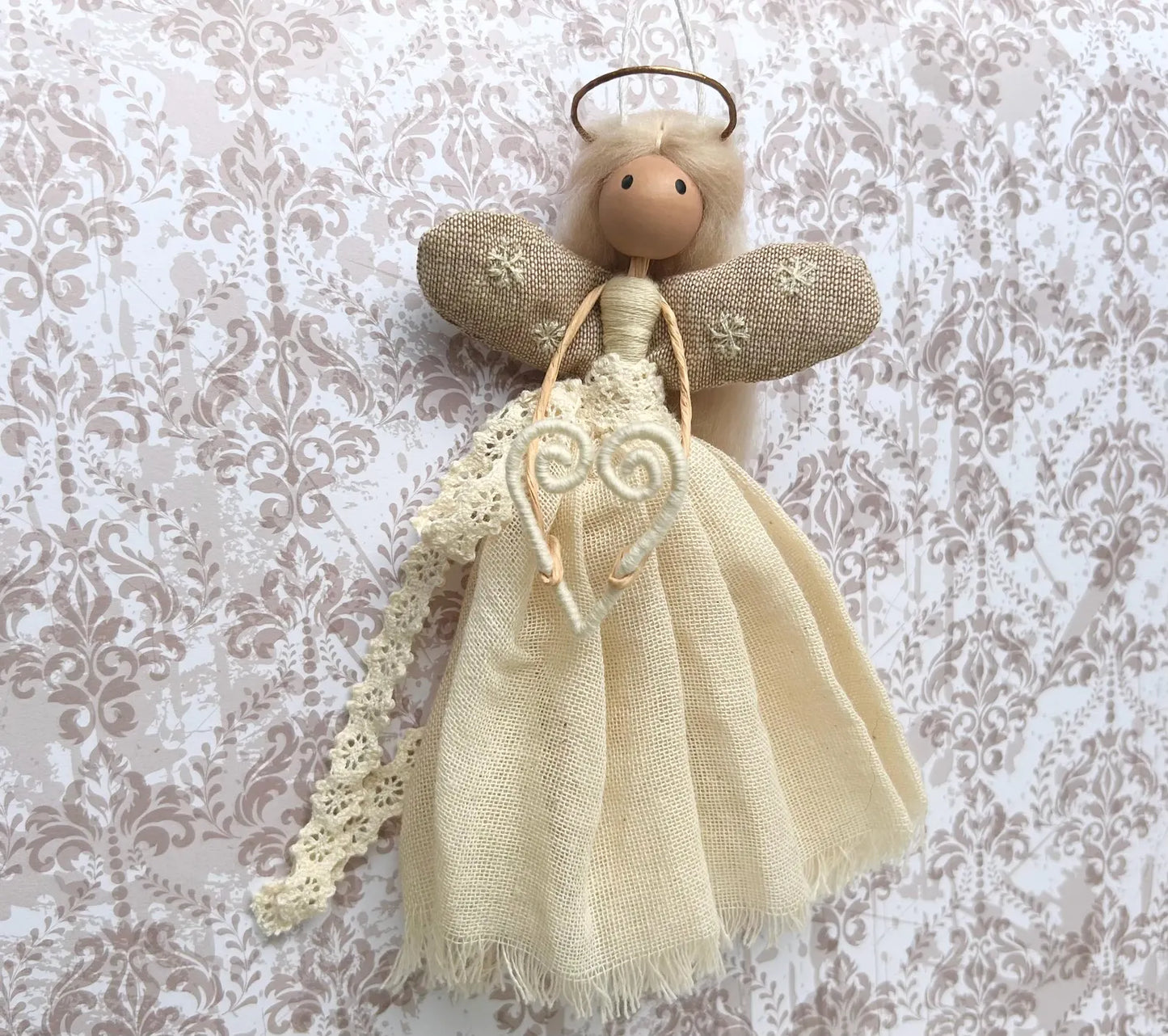 Rustic Christmas Angel 6.3 inches