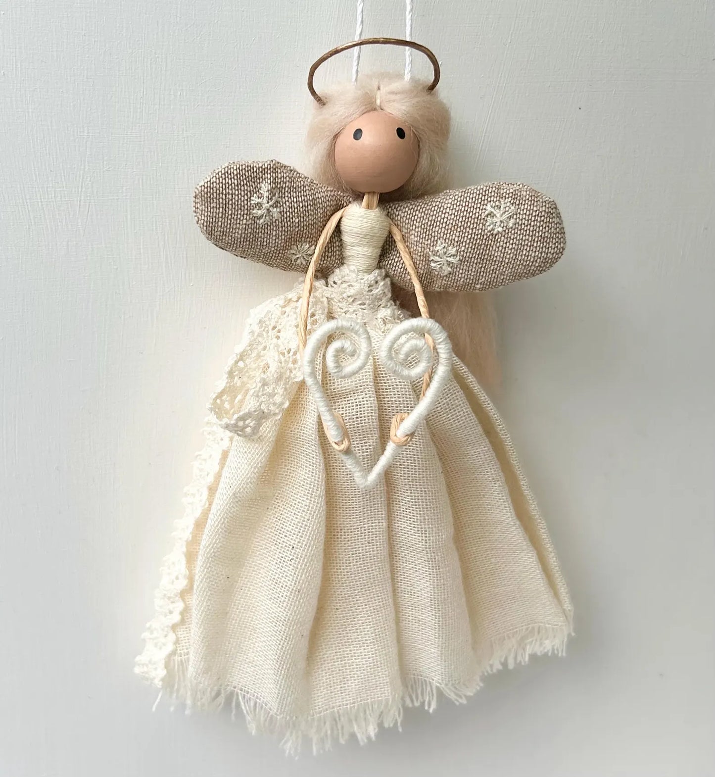 Rustic Christmas Angel 6.3 inches